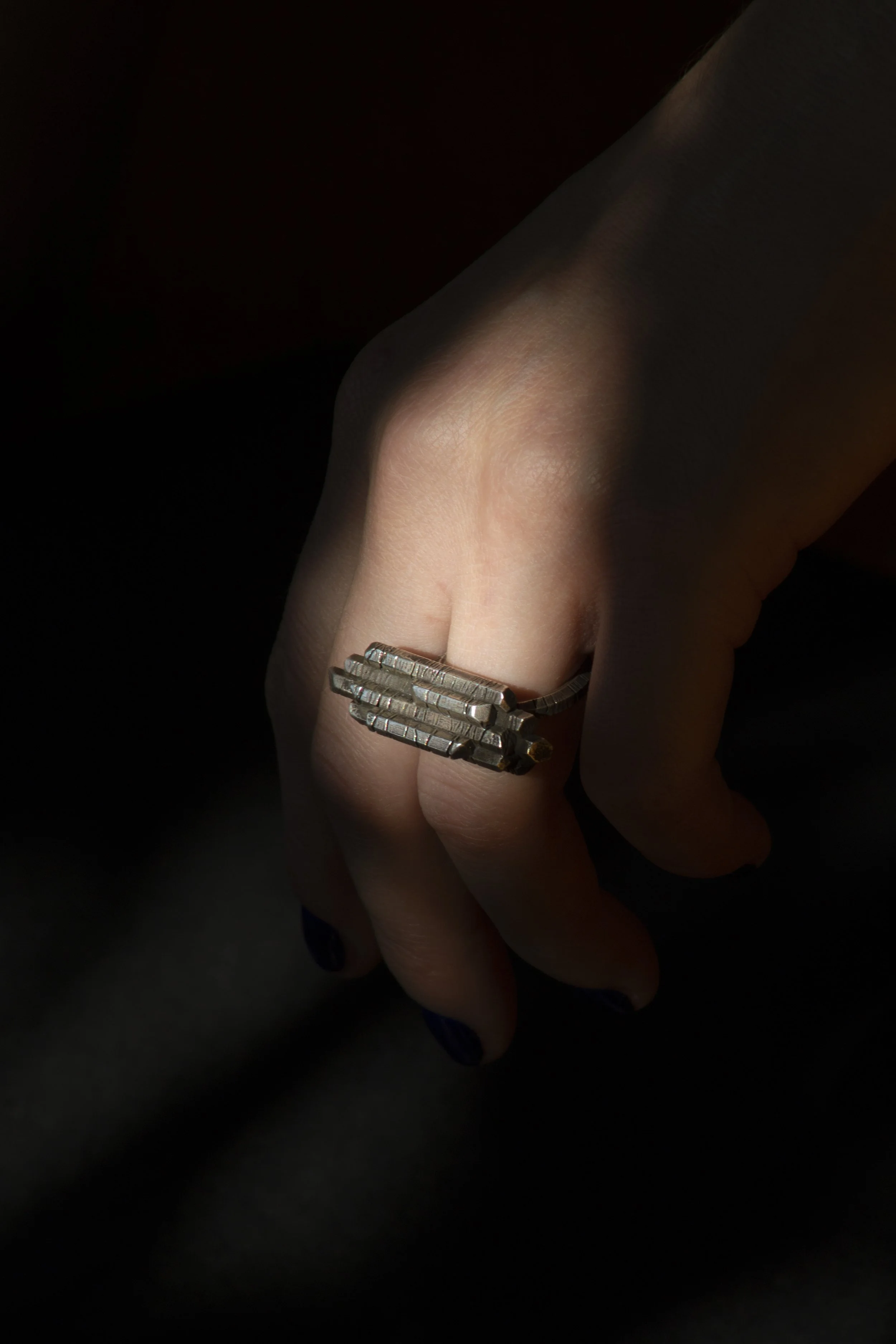 basalt-statement-ring-textured-silver-cadera-jewelry