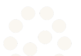 A circular pattern of white dots on a black background.