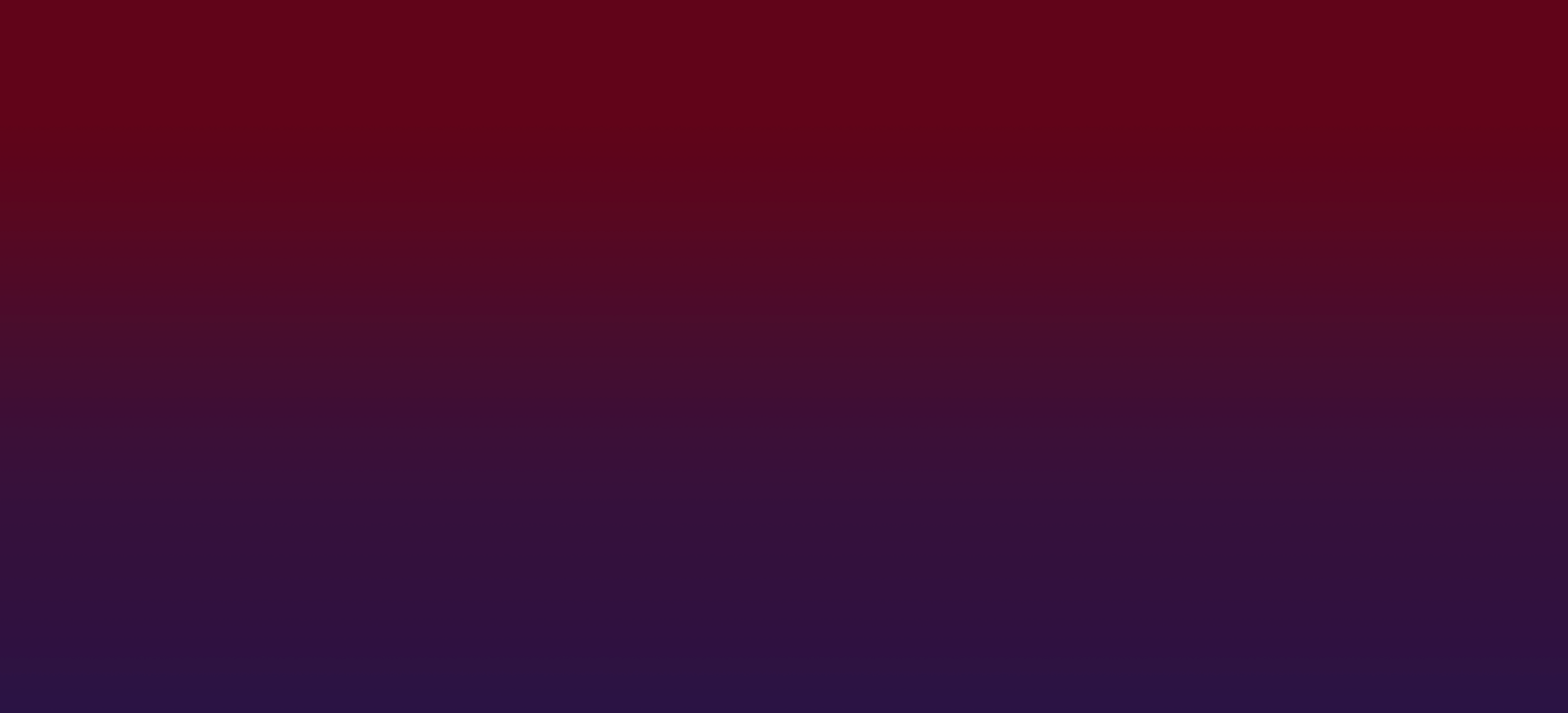 Gradient background transitioning from red at the top to purple at the bottom.
