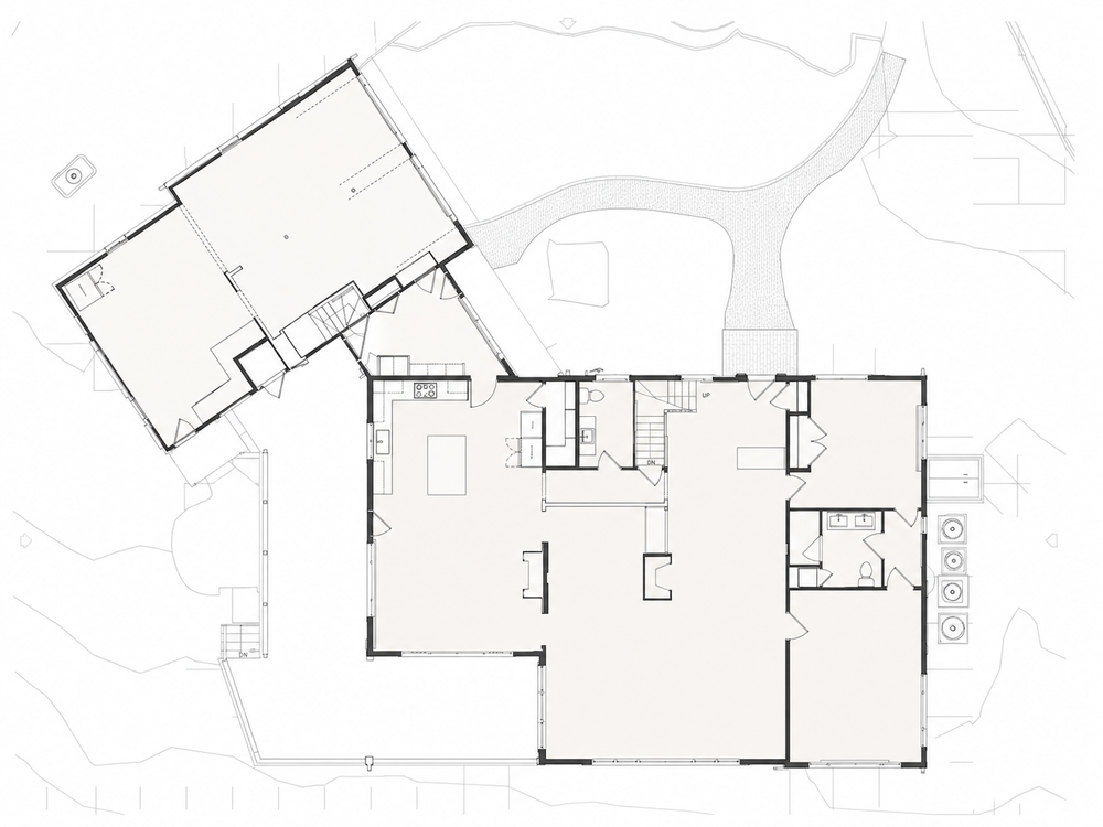 Little Bay existing conditions floor plan showing measured architectural geometry