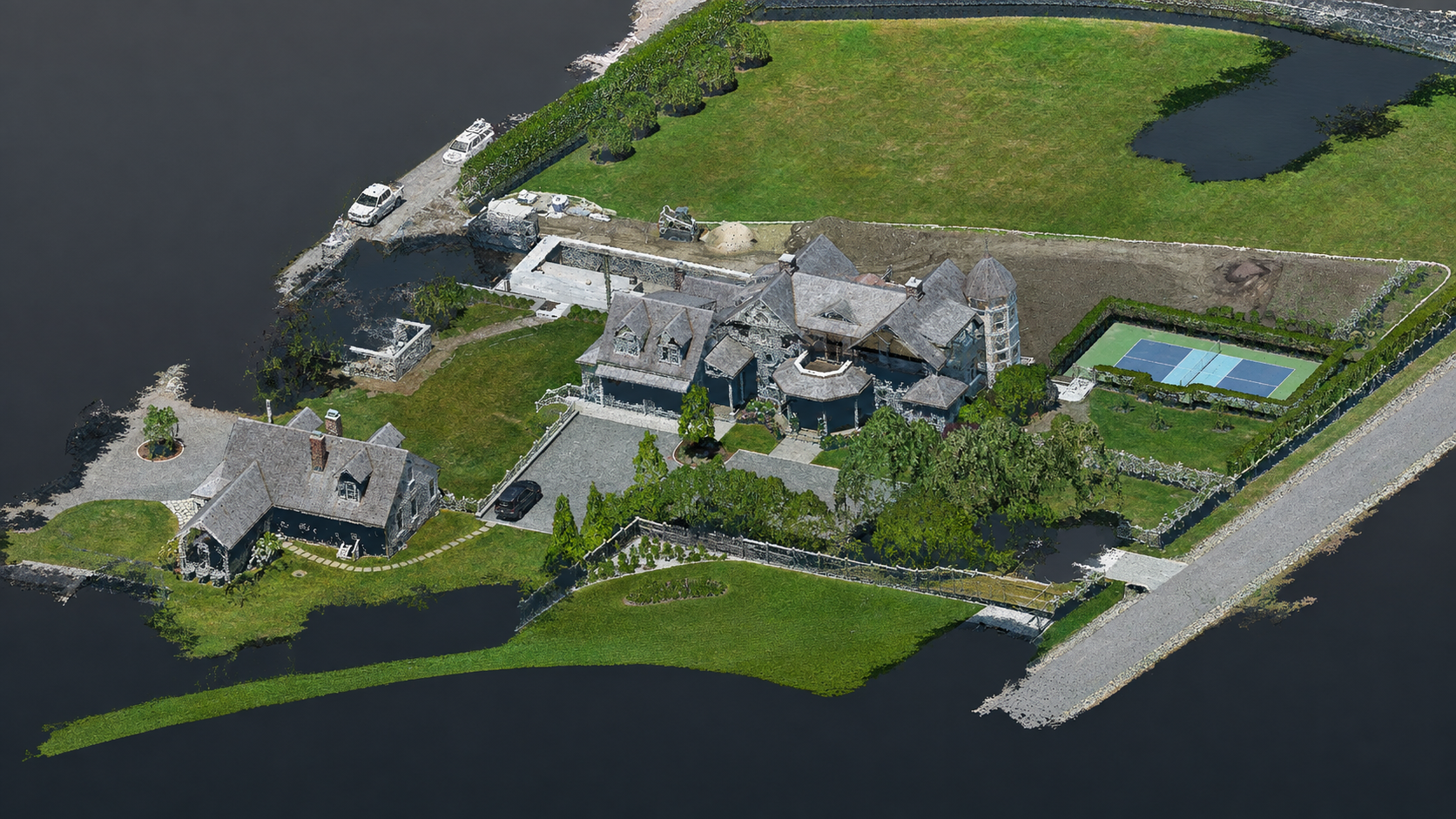 True-color drone-derived 3D data showing Harbor Watch property context