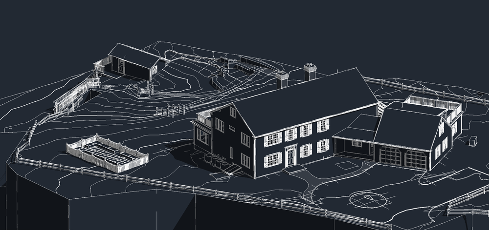 Black and white existing conditions Revit model for the Little Bay Orleans project