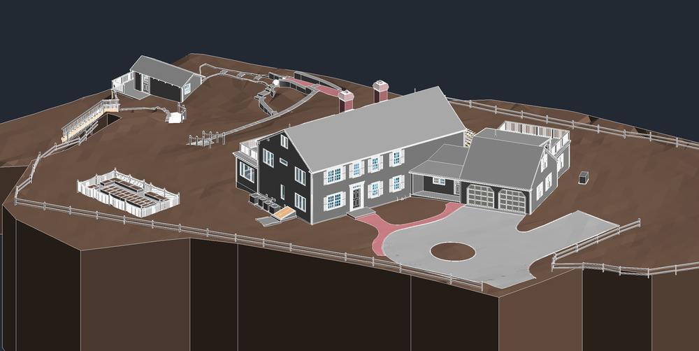 Little Bay existing conditions Revit model showing coordinated building and site geometry