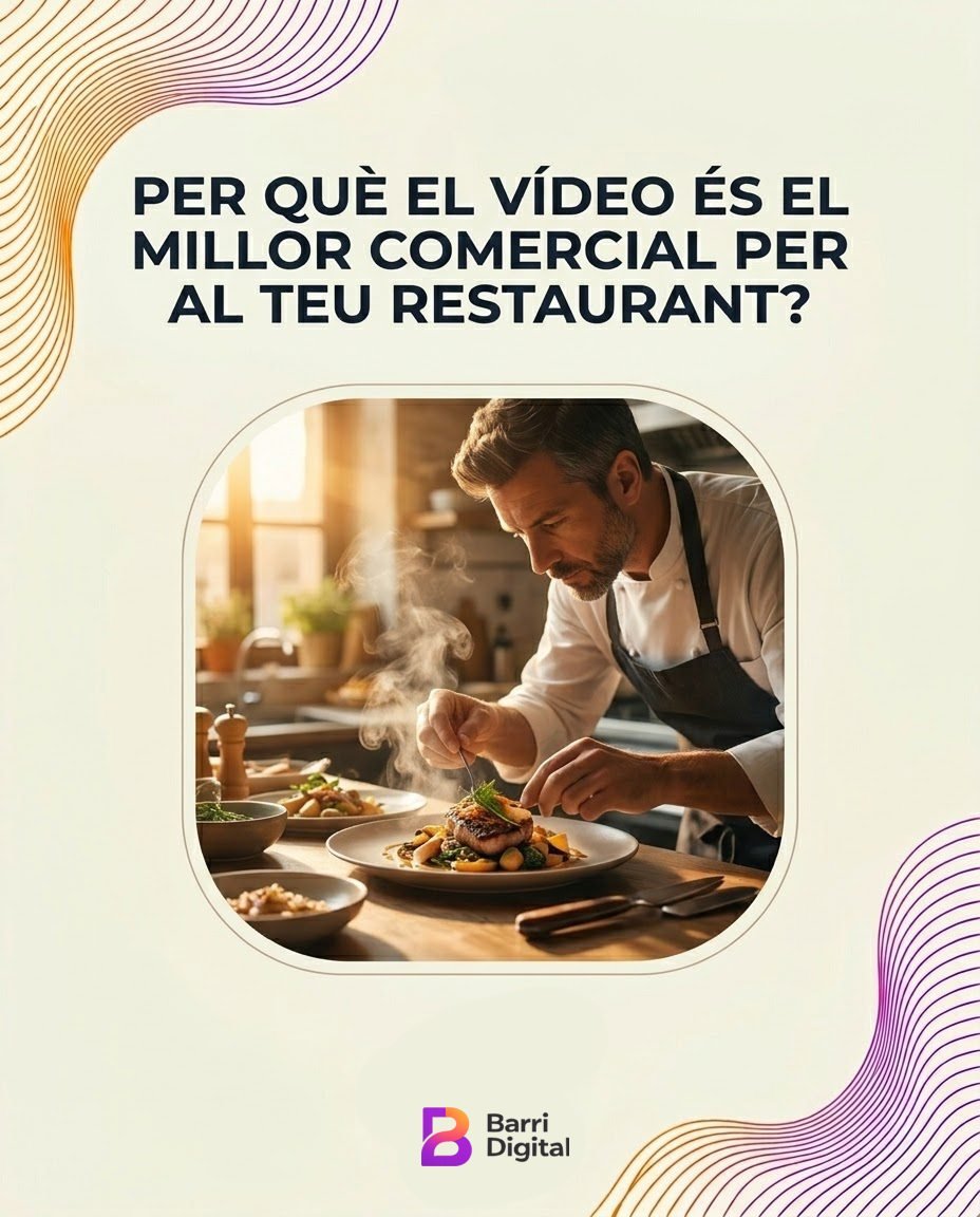 Per qu&egrave; el v&iacute;deo &eacute;s el millor comercial que pot tenir el teu restaurant avui dia? 🍽️🎥

Una foto bonica et mostra el plat, s&iacute;. Per&ograve; un v&iacute;deo et fa sentir la textura, el vapor calent, el so de la planxa i l'a