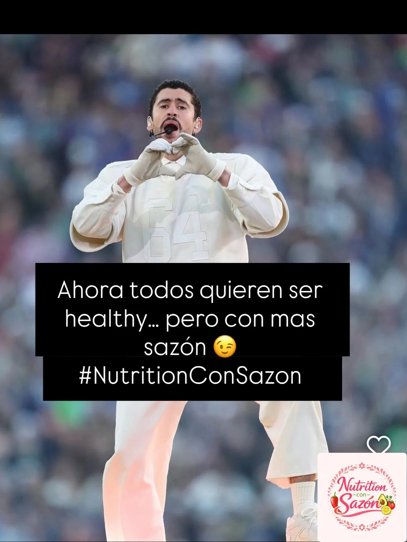 Super Bowl + Bad Bunny vibes 😌 Ahora todos quieren ser healthy&hellip; pero con mas saz&oacute;n 🌮✨ #NutritionConSazon #LatinaDietitian #LatinoFoodIsHealthy  #superbowl