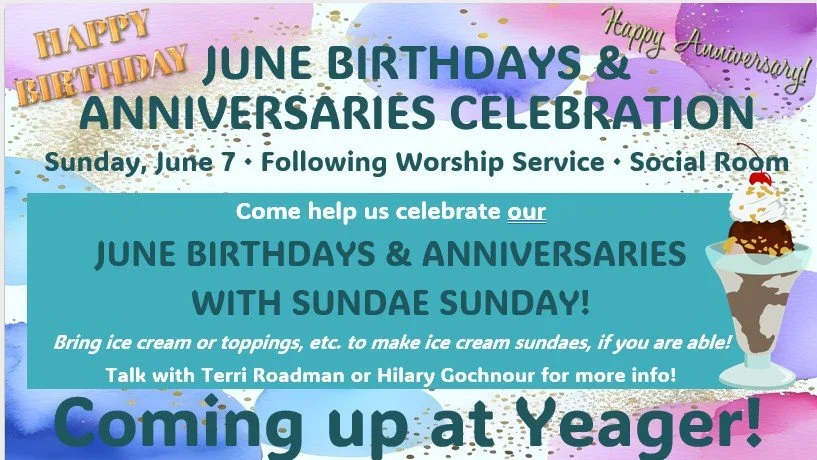 Monthly Birthday &amp; Anniversary Celebration