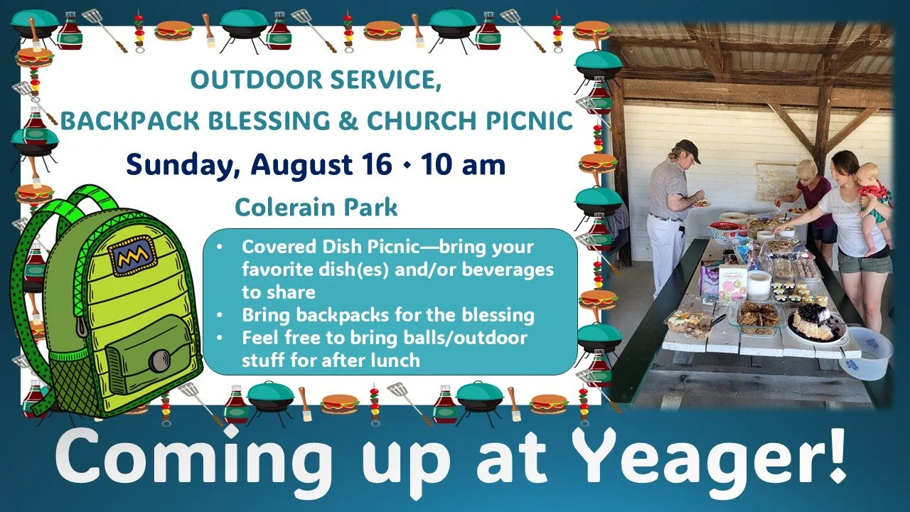 Outdoor Service, Backpack Blessing, & Church Picnic