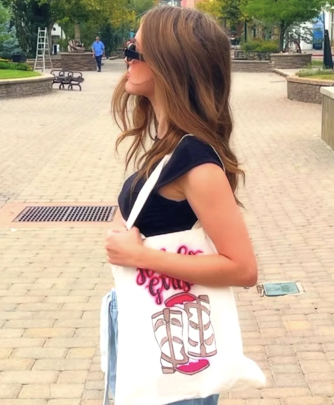 Custom hand-painted tote