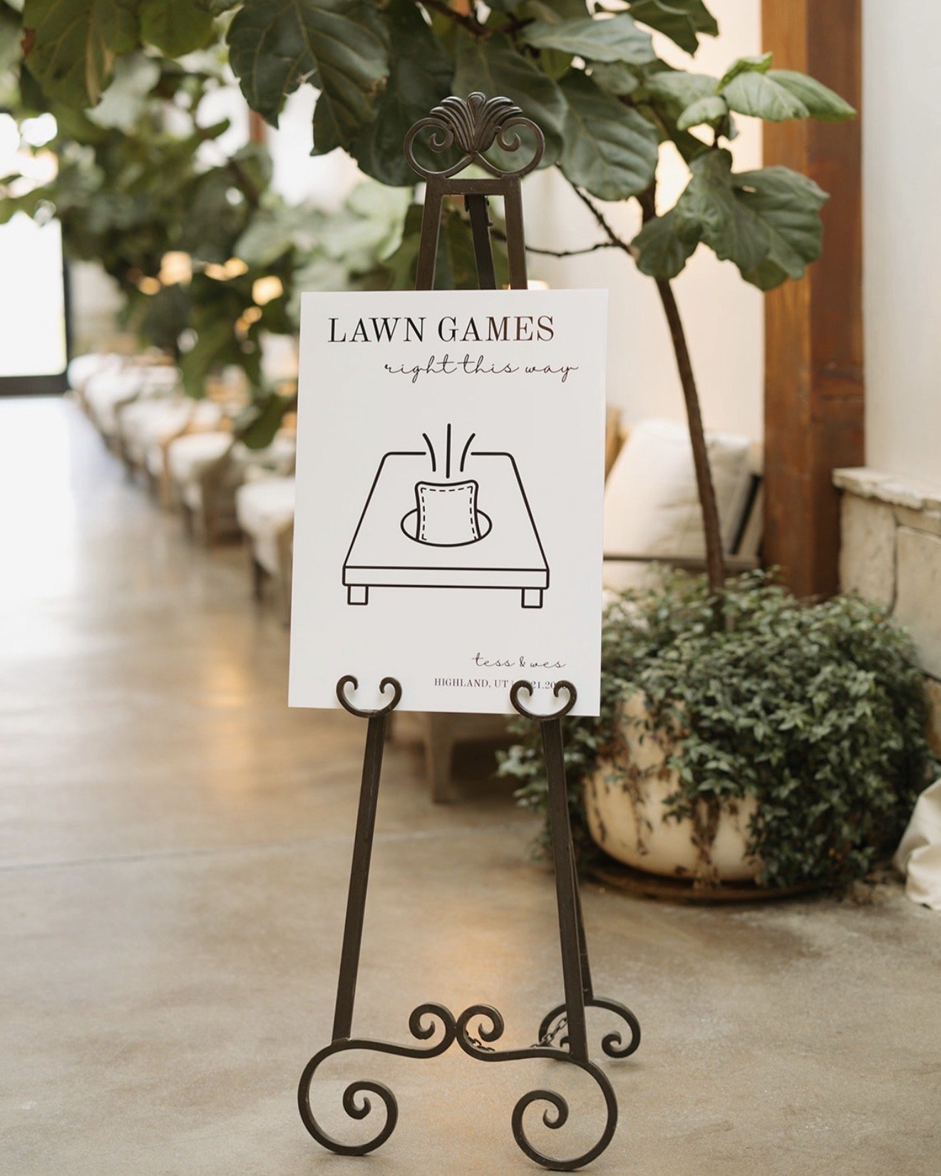 Wedding reception sign