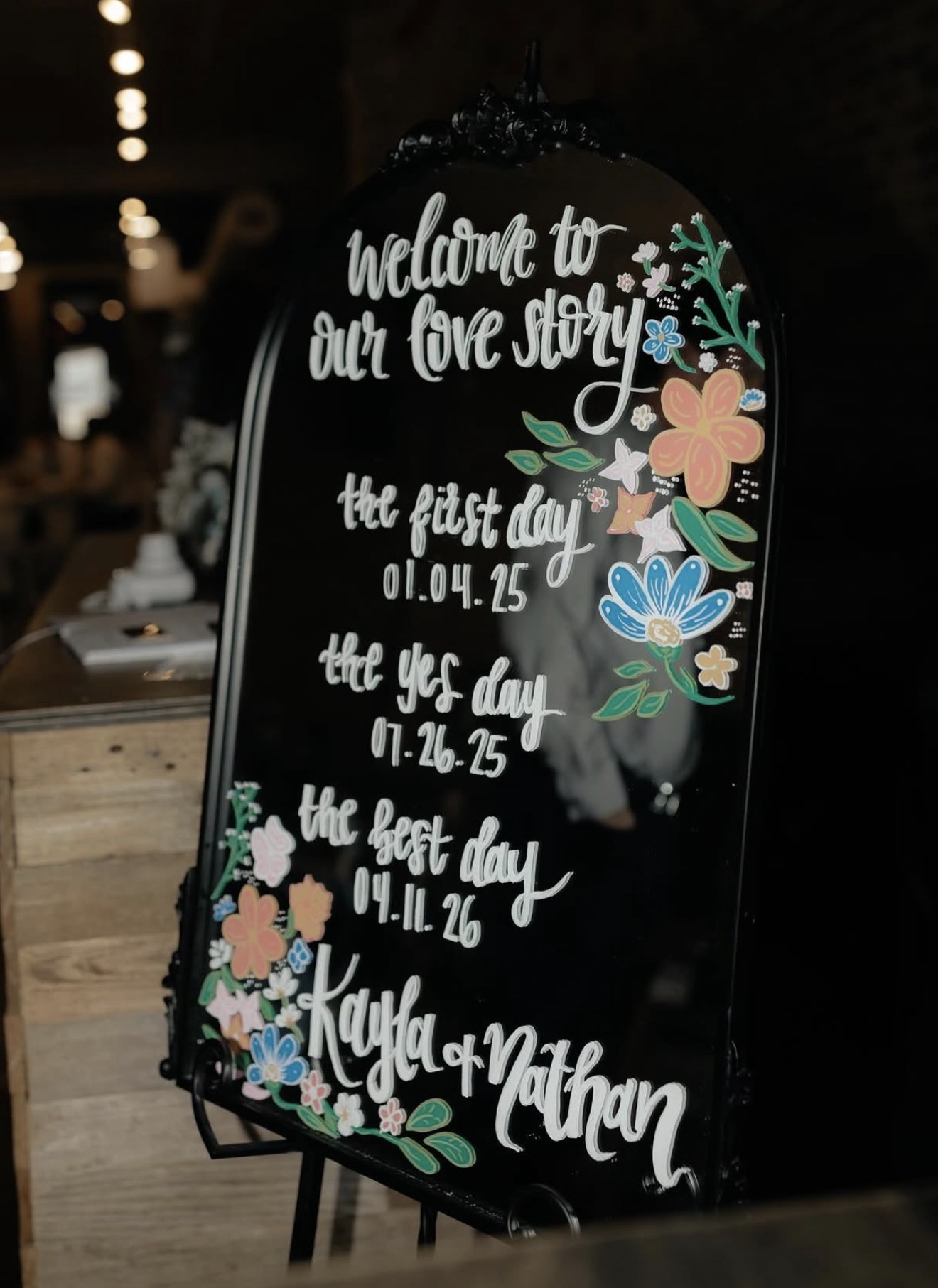 Wedding sign for Kayla & Nathan