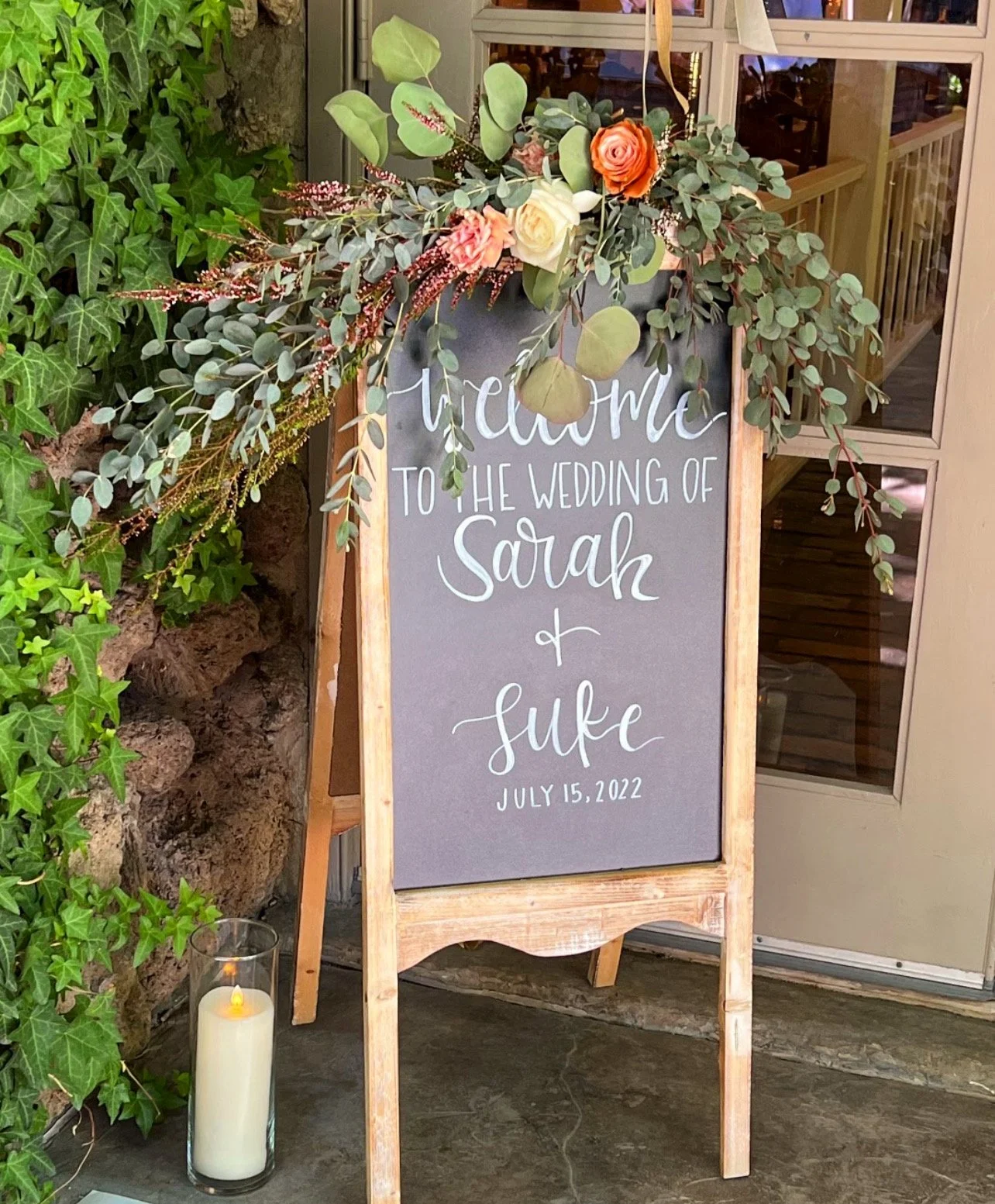 Wedding sign for Sarah & Luke