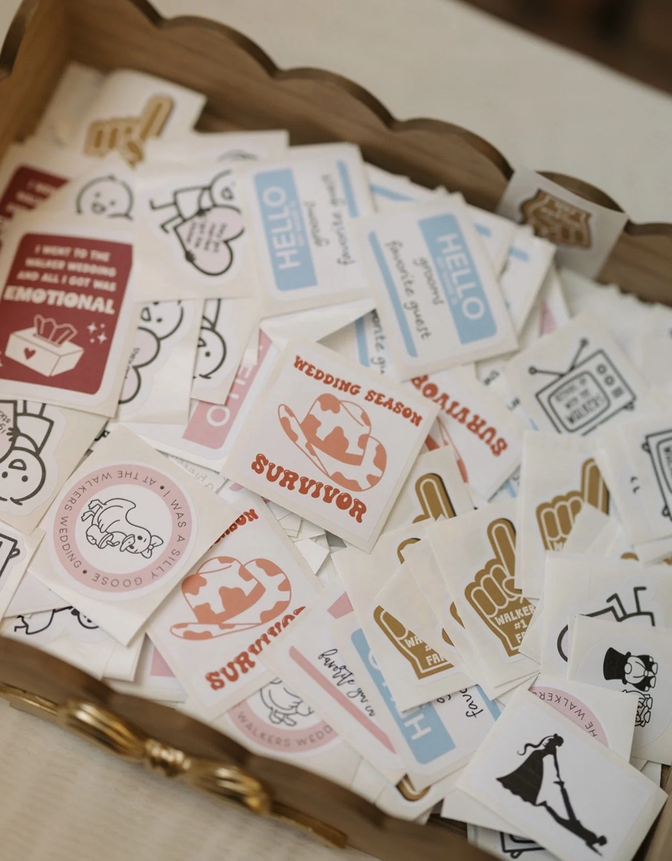 Custom wedding stickers