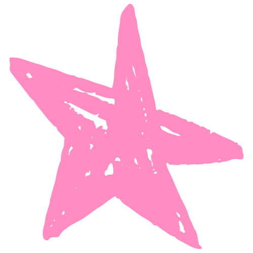 Pink starfish on a black background.
