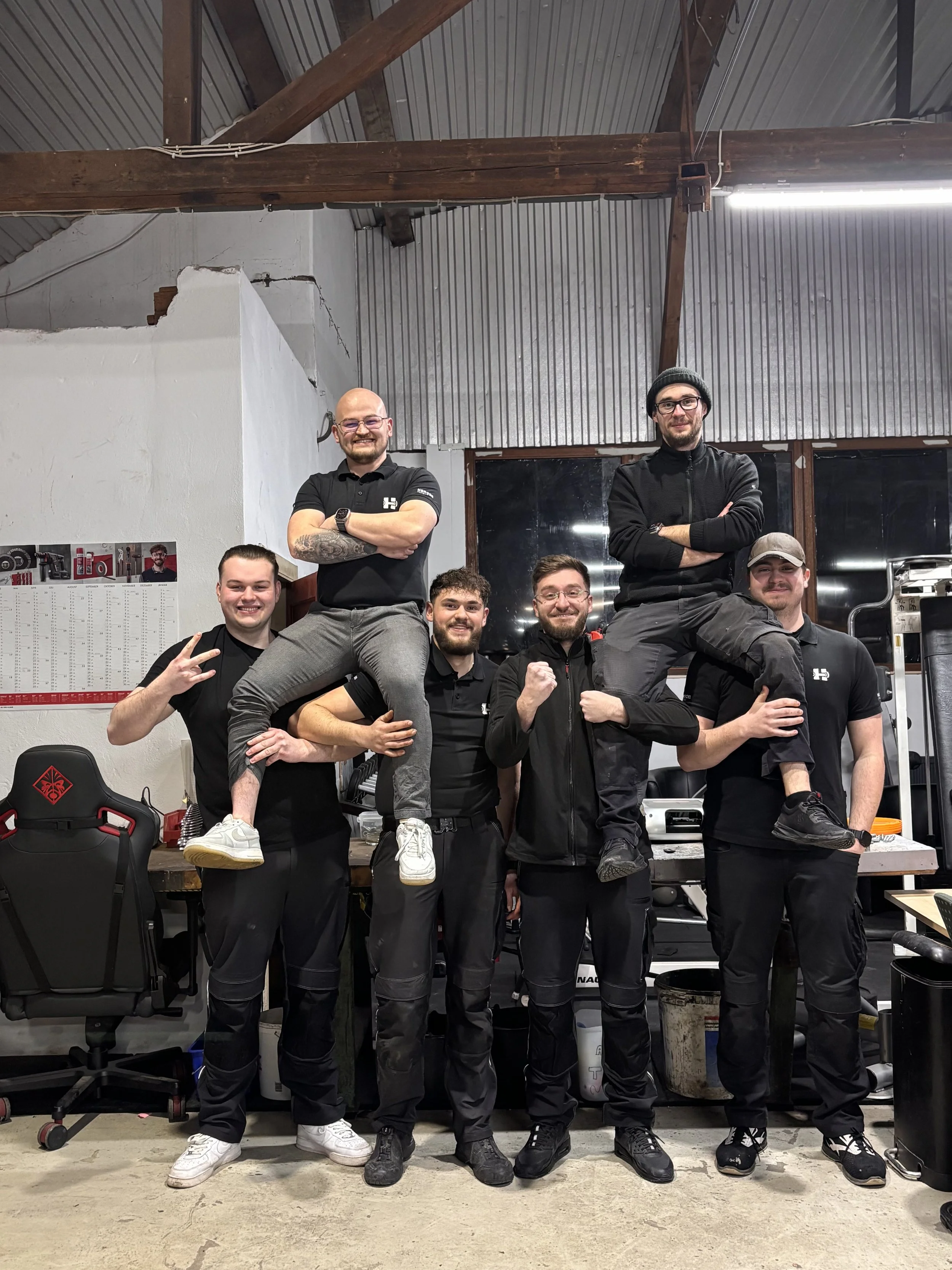 Ein lustiges Teamfoto