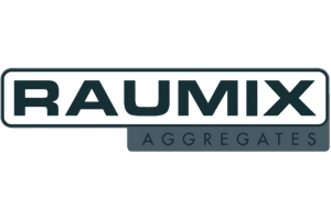 Raumix Aggregates logo in black and gray.