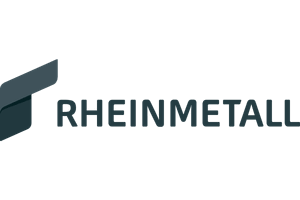 Rheinmetall logo with stylized letter 'R' and company name