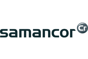 Samancor Chrome logo with black background