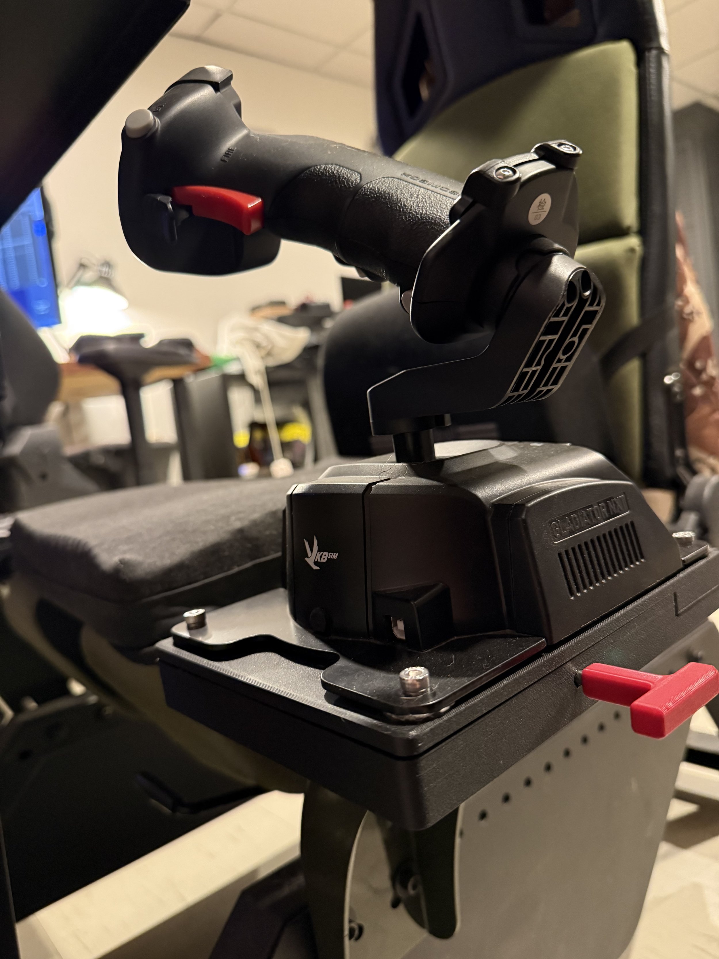 My crown jewel, HOTAS Throttle Adapter Plates for a flight sim rig to allow quick swaps for different setups