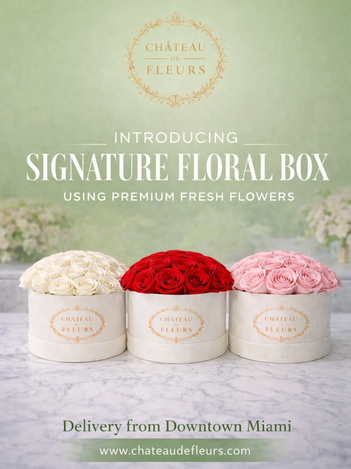 Introducing the Signature Floral Box by Ch&acirc;teau De Fleurs 🌹

A refined arrangement of premium fresh roses, thoughtfully designed to capture beauty, elegance, and timeless sophistication. Each box is carefully crafted to create a floral experie