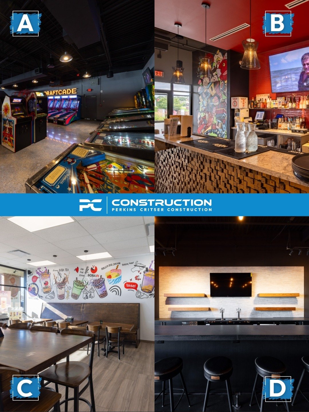 Bars, boba, cocktails, or classic arcade vibes. Which project wins your vote? 

Let us know down below!

#omahaplaces #perkinscritserconstruction #engagementpost #constructioncommunity #omahahomes #omaha