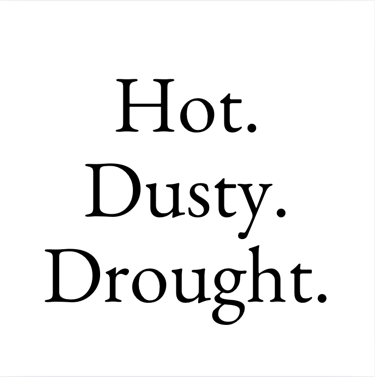 Poetry:  Hot. Dusty. Drought.