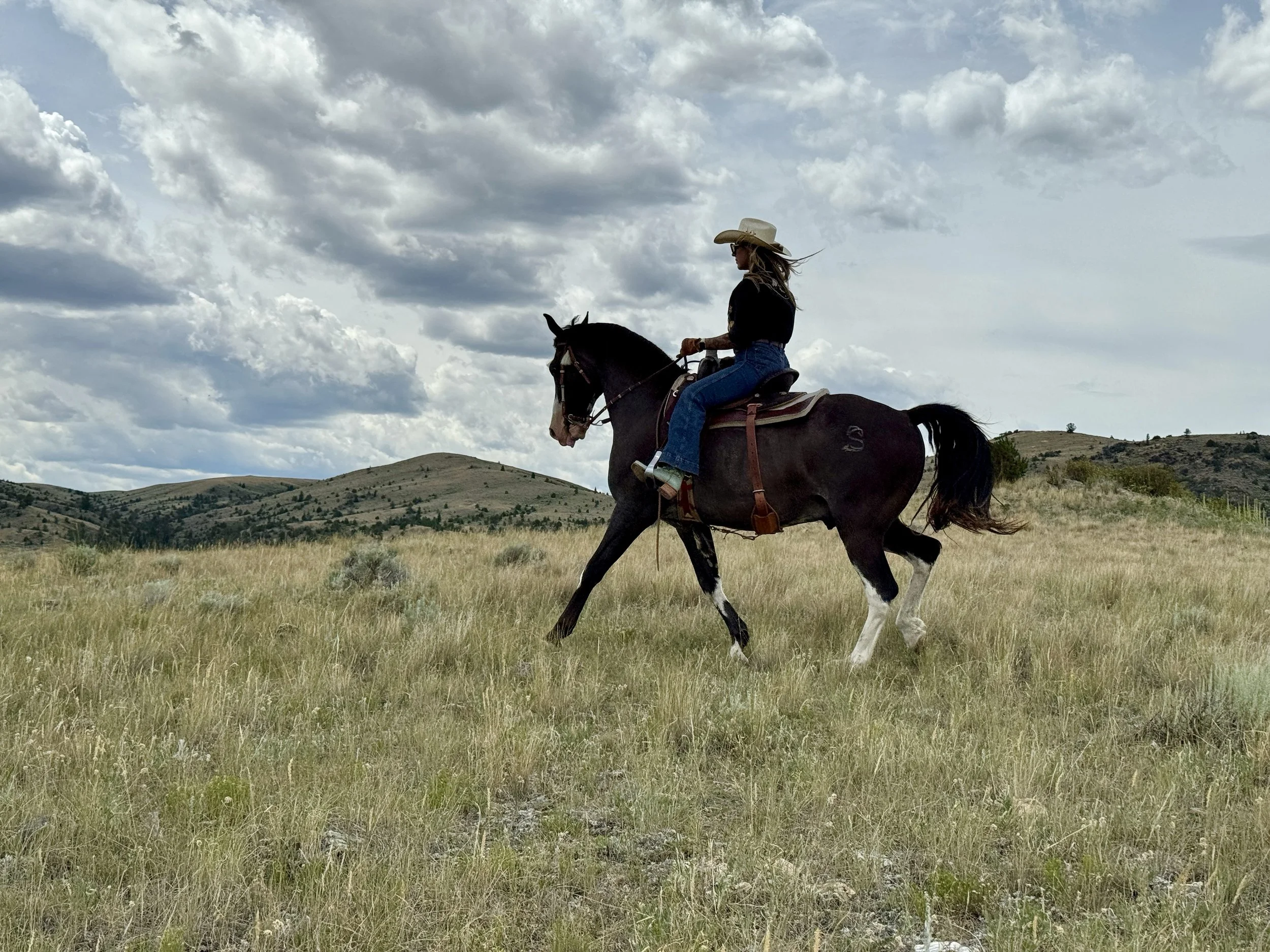 Ivar and Courtney out for a countryside ride