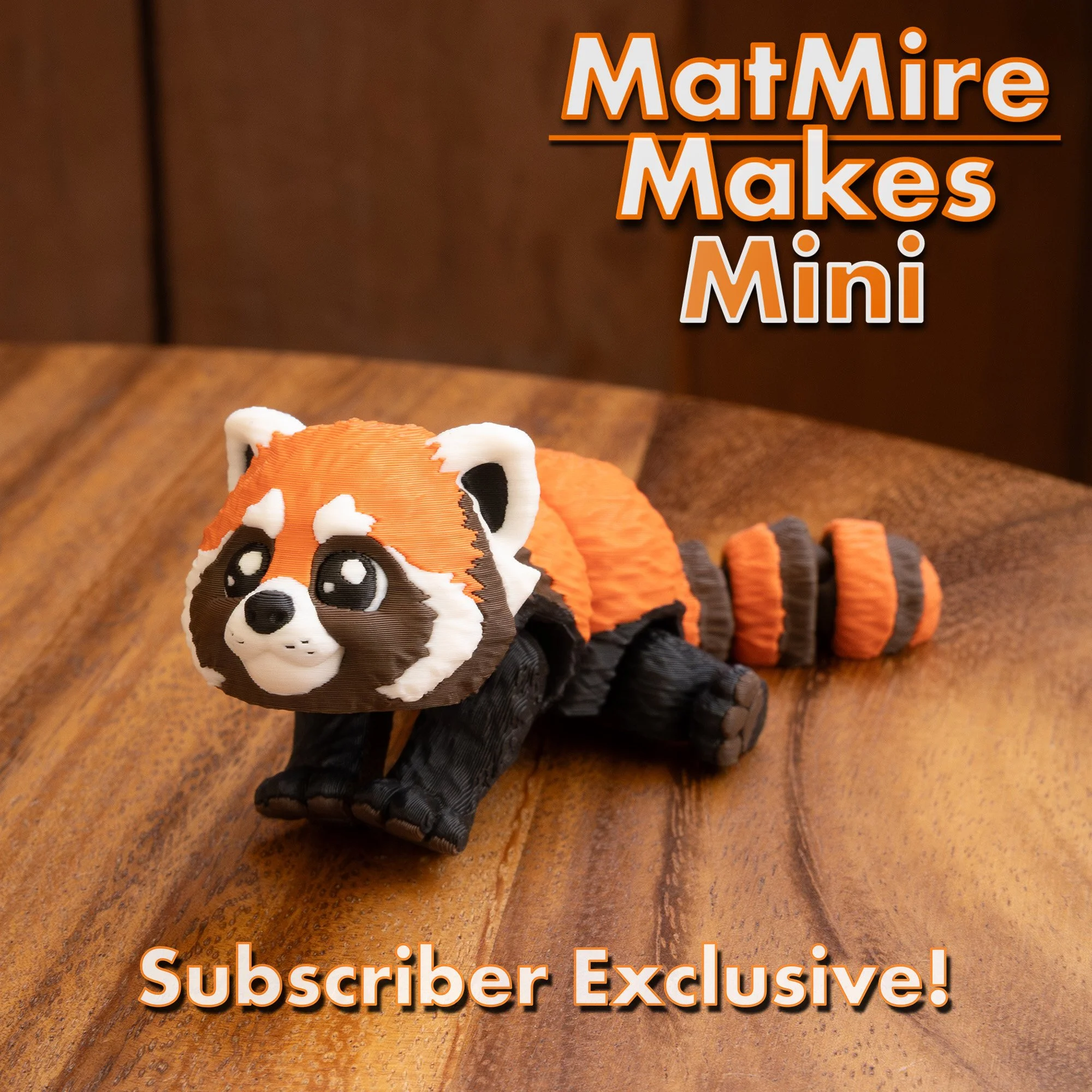 3D Printed Articulated Mini Red Panda!