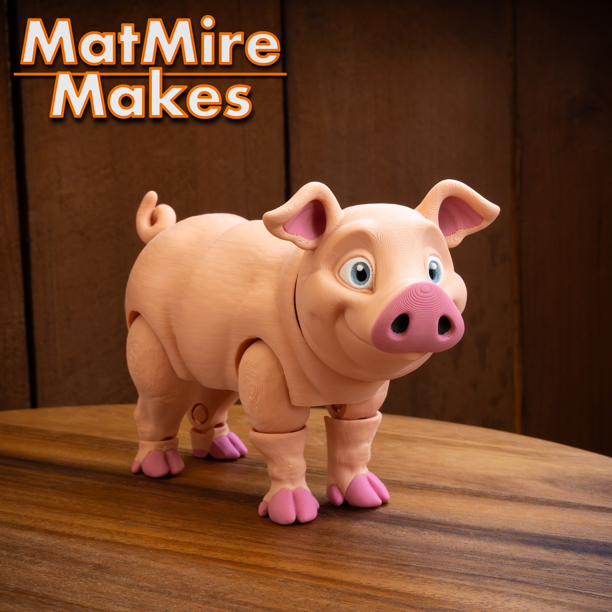 3D Printed Articulated Pig!