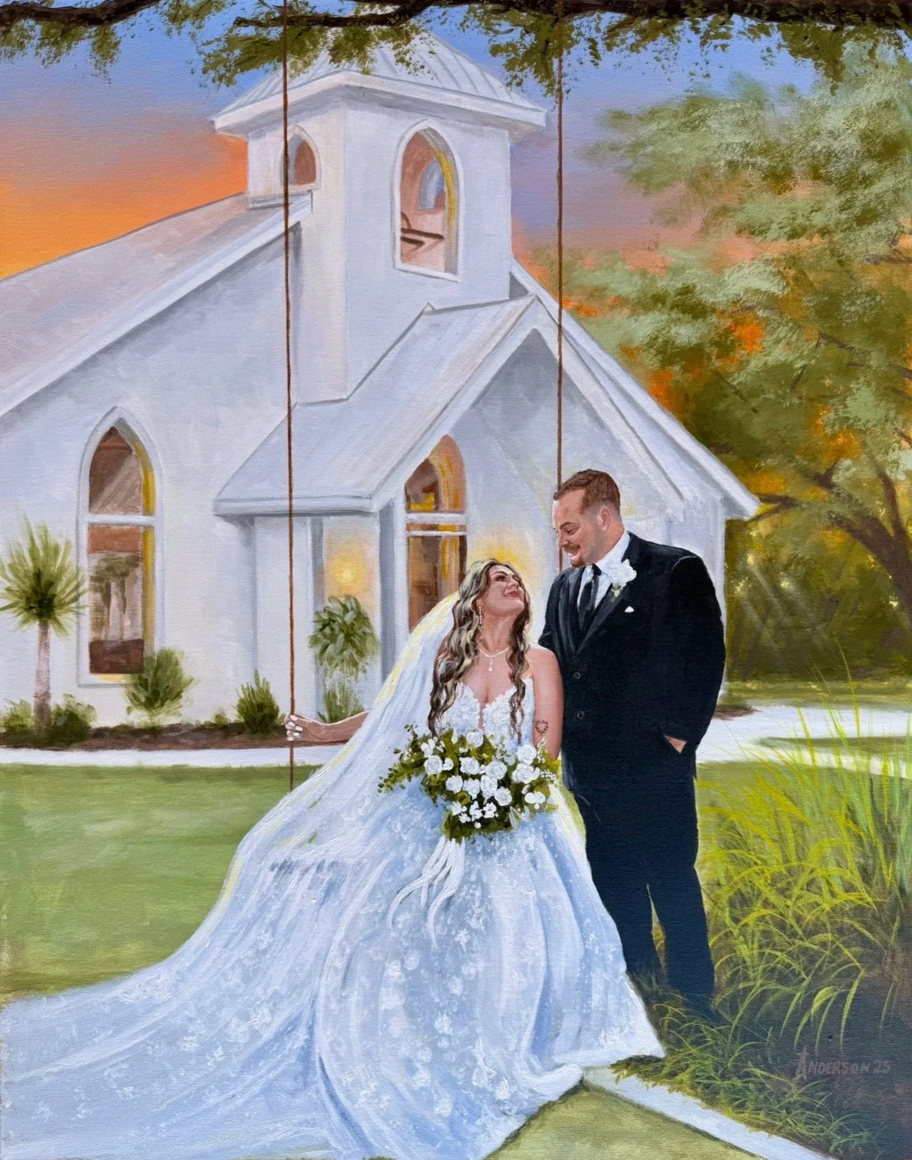 Anderson Live Wedding Painting