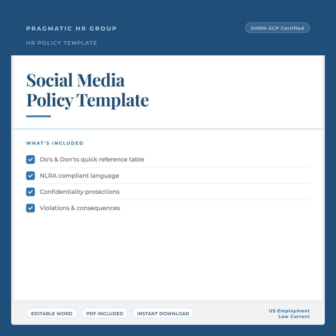Social Media Policy Template
