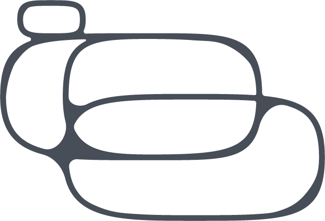 interbeing•bodywork brand mark in dark grey