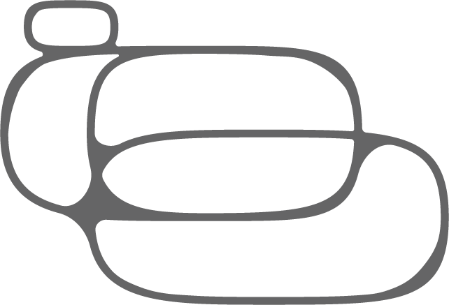 interbeing•bodywork brand mark in charcoal