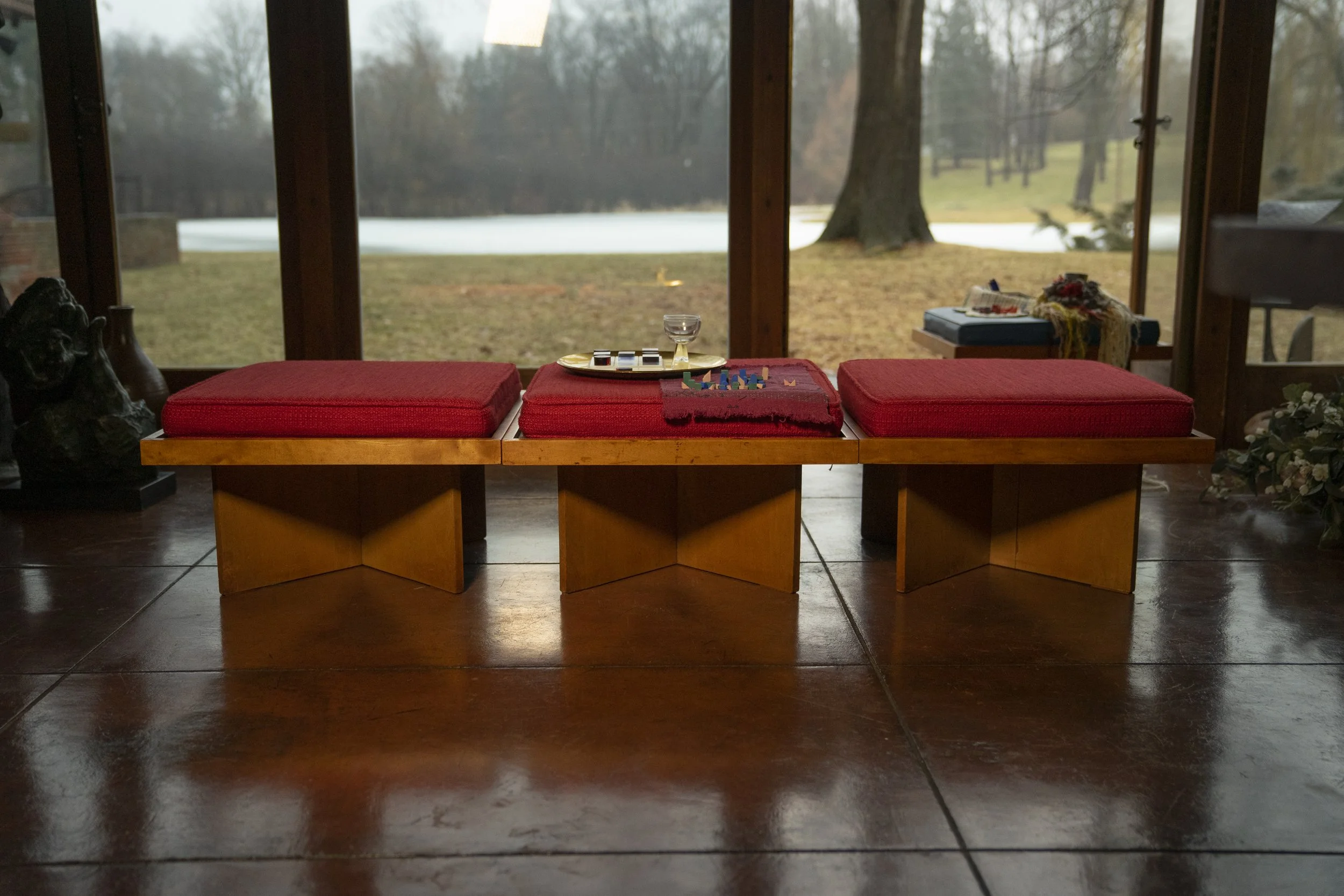 Table_SM-Hassock_Gabriela Gutierrez Ceramics 22 and Declan Knight Fiber 23-Kira Keck Fiber 22 and Jane Sasso-CAM 1981.70_DSC1051.JPG