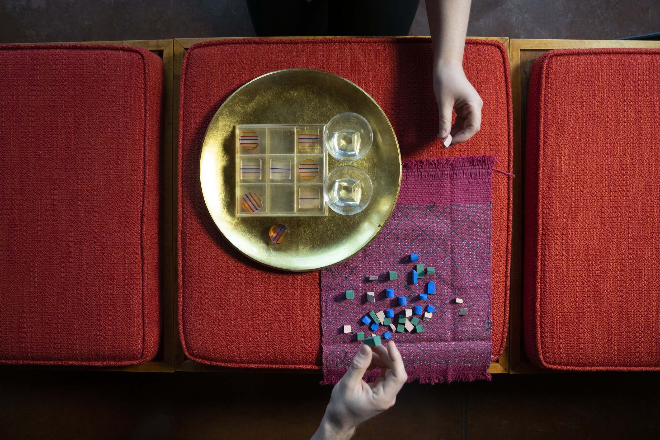 Table_SM-Hassock_Gabriela Gutierrez Ceramics 22 and Declan Knight Fiber 23-Kira Keck Fiber 22 and Jane Sasso-CAM 1981.70_DSC1031.JPG