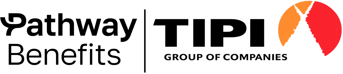 2 logos put together. On the left is Pathway Benefits. On the Right is the TIPI group of companies