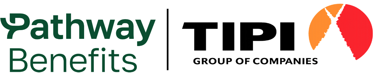 2 logos put together. On the left is Pathway Benefits. On the Right is the TIPI group of companies