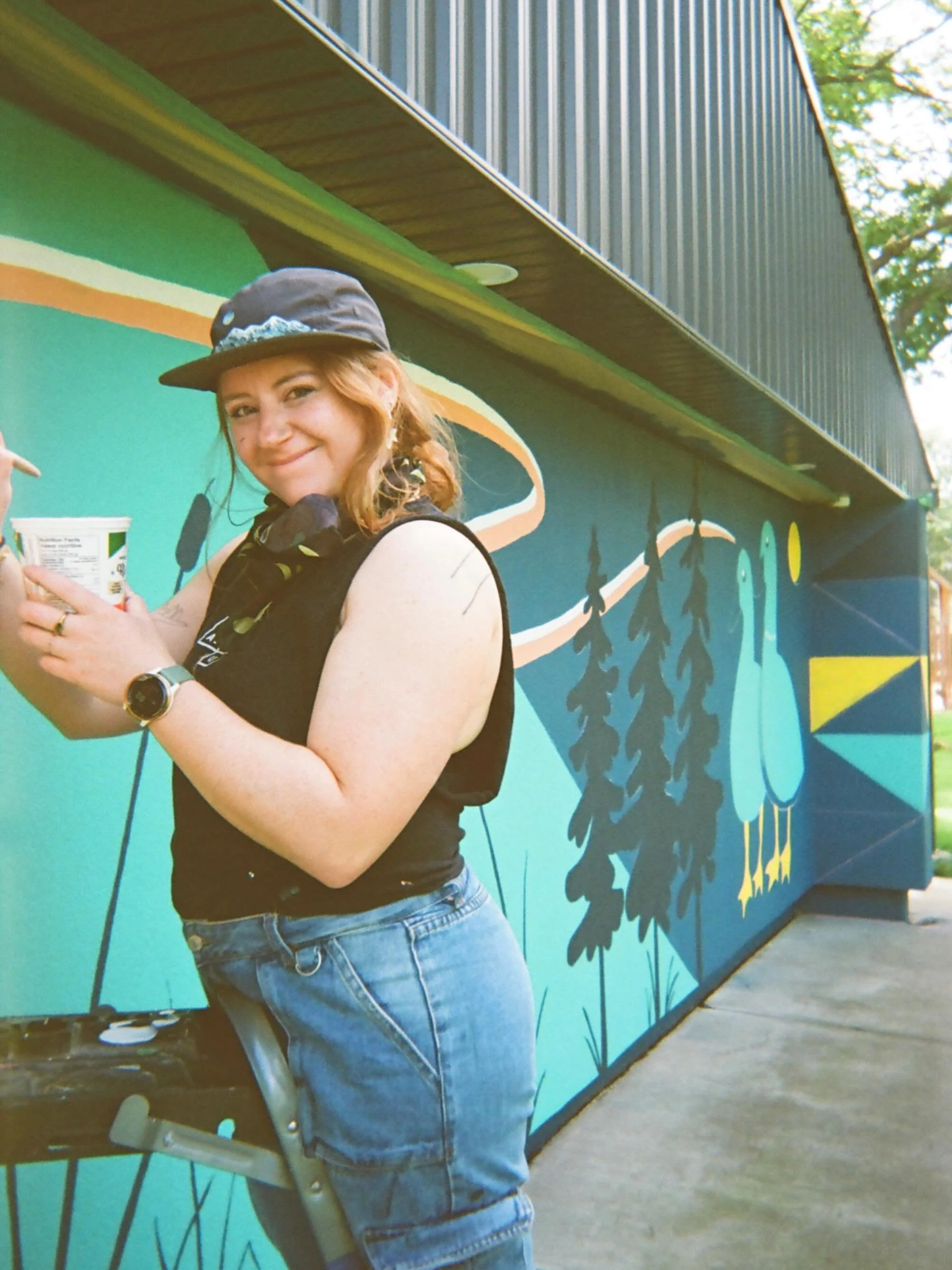 Here are some behind the scenes of a full month and a half of almost back to back painting. Since August 1st, I&rsquo;ve painted 3 murals of varying sizes and I just wrapped up my last mural this past weekend! 🥳☀️

We kicked it off small but mighty 
