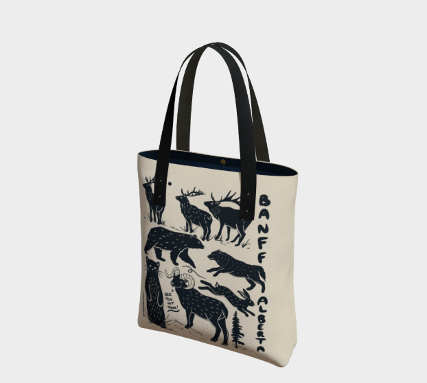 Wild Things tote bag by Teenybotanist with a wildlife collage