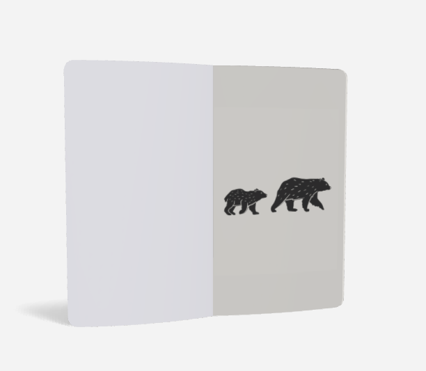 Bear notebook, inside cover
