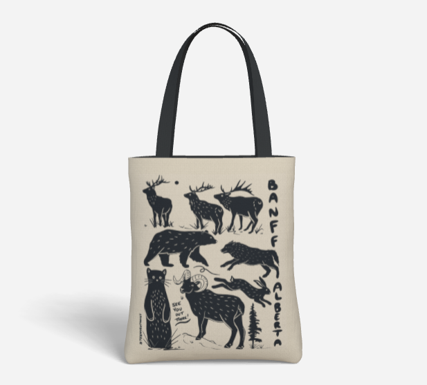 Wild Things tote bag, angled view