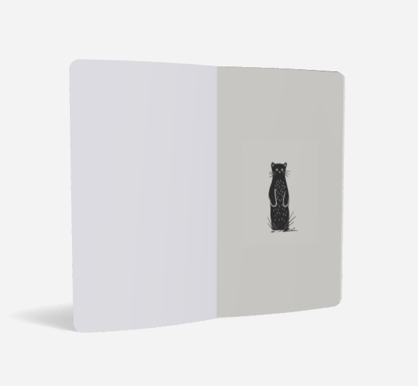 Wild Things notebook open to blank pages