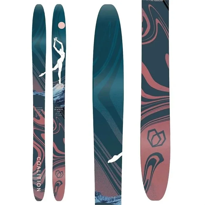 Coalition Snow La Nieve skis with Teenybotanist topsheet art