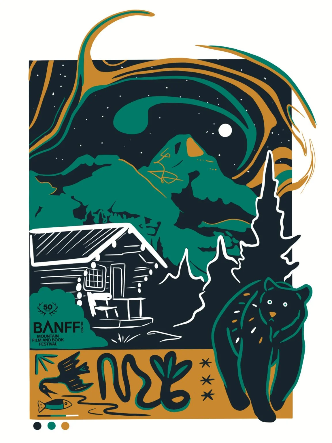 50th anniversary Banff Mountain Film and Book Festival artwork