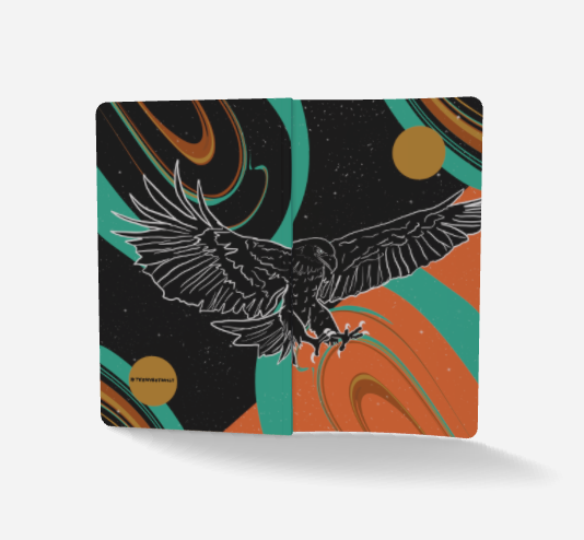 Eagle notebook open to blank pages