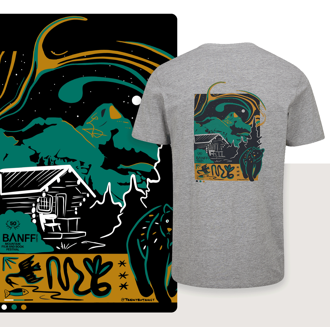 Limited-edition Rab tee with the festival's 50th anniversary artwork