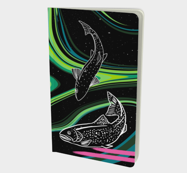 Wild Trout notebook by Teenybotanist, front cover