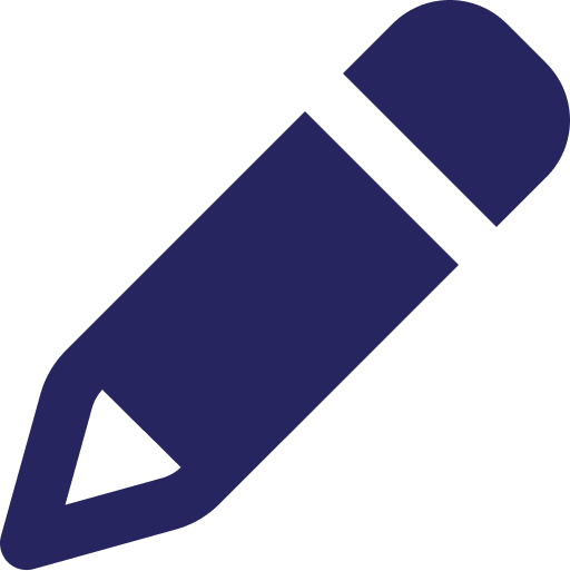 Icon of a pencil highlighting editing or writing.