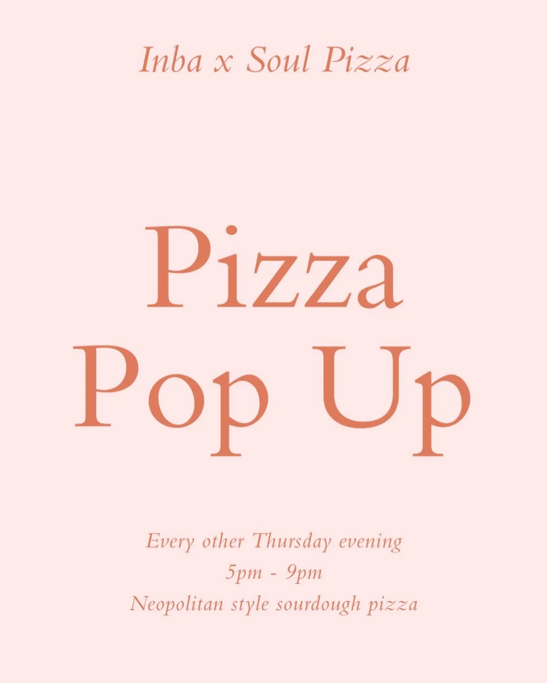 Alleria Sunday Pizza Pop Up