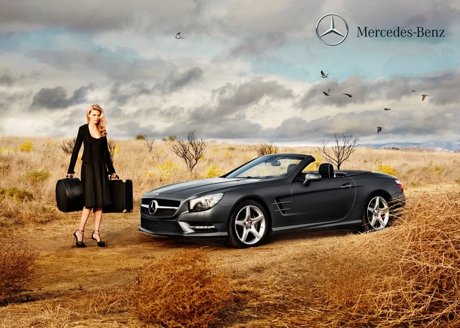 Commercial & print collaboration with
Mercedes-Benz and Nowness featuring the SL
Roadster & Dutch supermodel Lara Stone. Shot
on location in California with extensive
special effects.