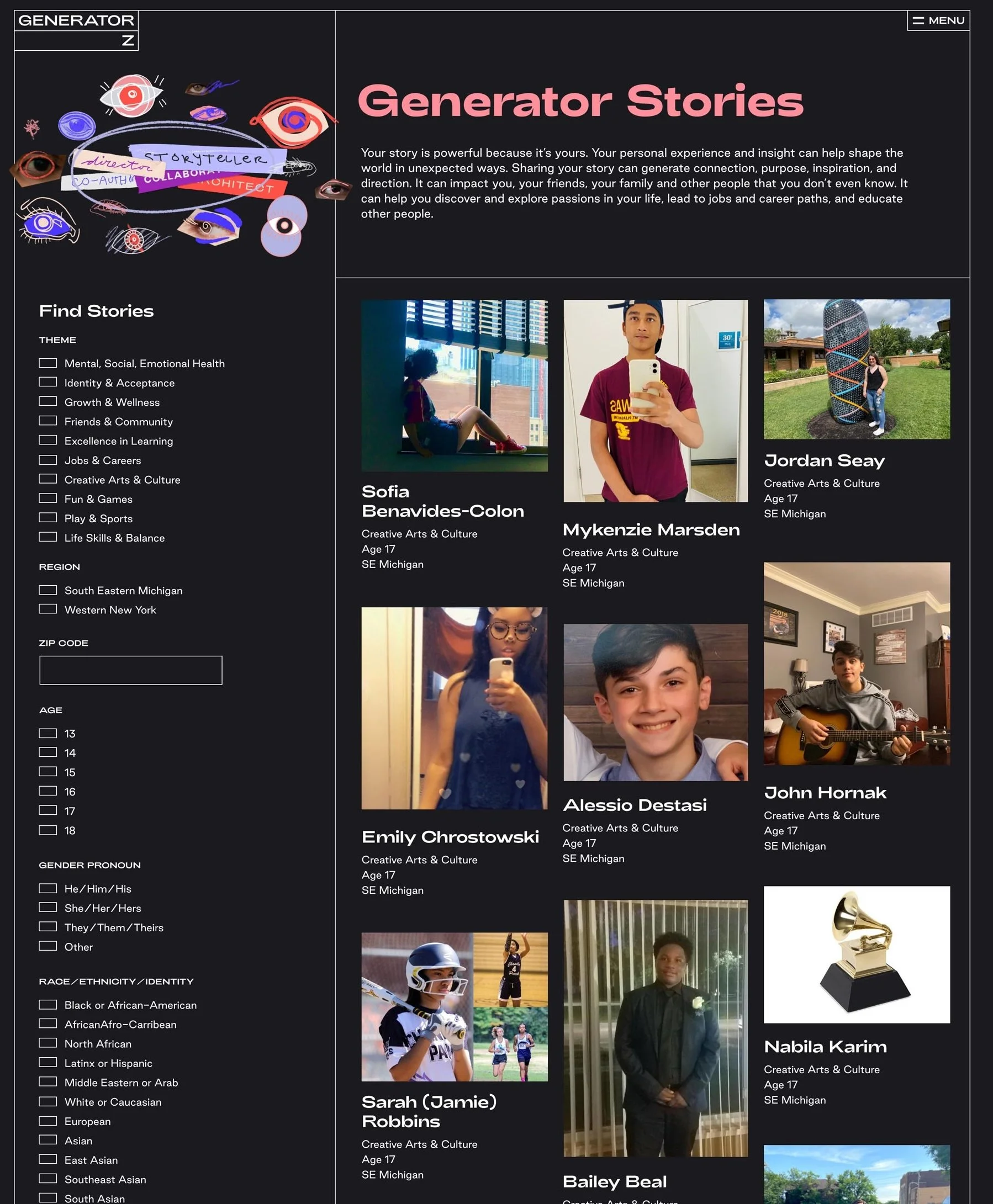 Oversaw the branding & website development
team. Constructed platform framework for
data visualization, UX/UI & multi-platform
visual storytelling.